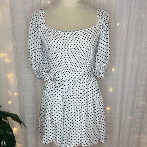 HYFVE Monochrome Polka Dot Jumpsuit